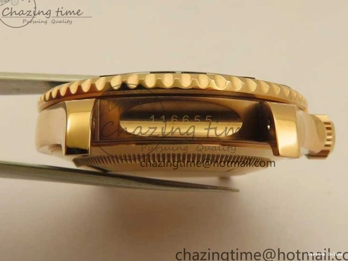 0405 Yacht-Master 126655 RG 3EF 1:1 Best Edition Black Ceramic Bezel on Black Rubber Strap VS Reliable 2488